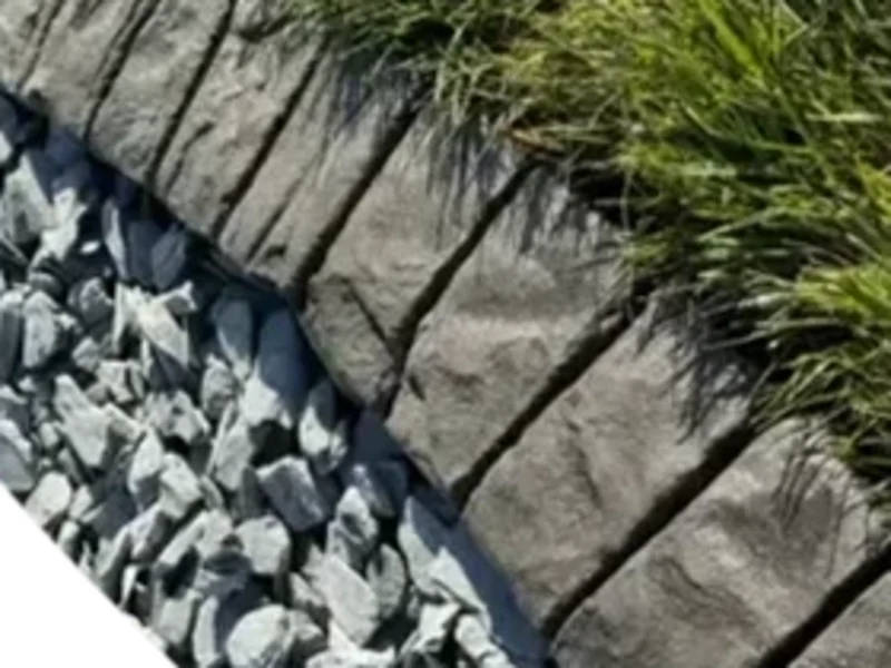 Farmhouse-style stone garden border